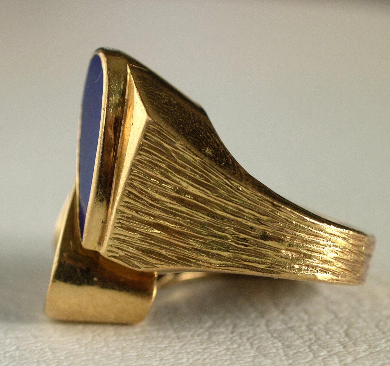 18K Gold Lapis Fashion Ring